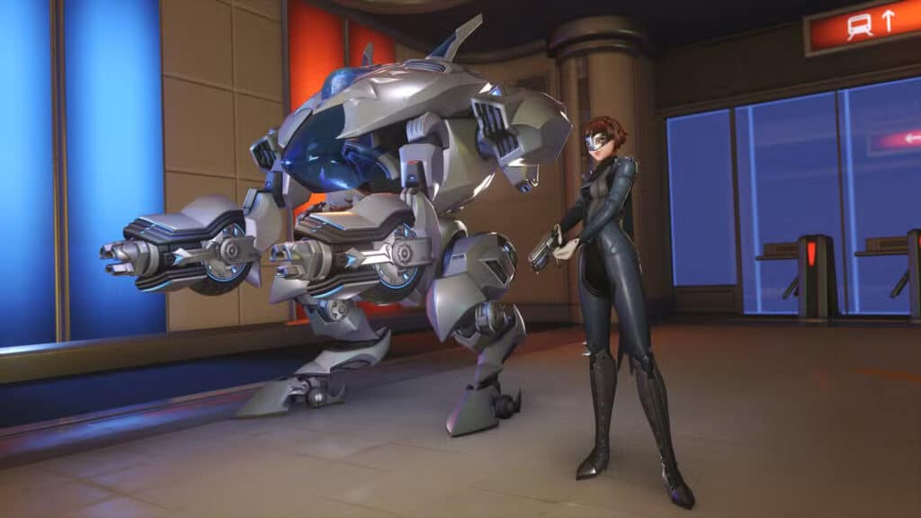 D.Va in Queen outfit with mech